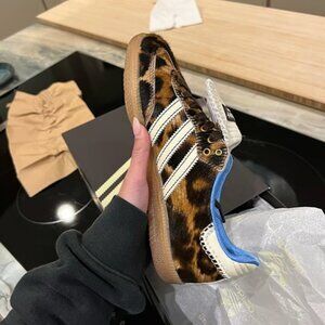 🎁🎁Wales Bonner x Samba Leopard Adidas Original Sneakers